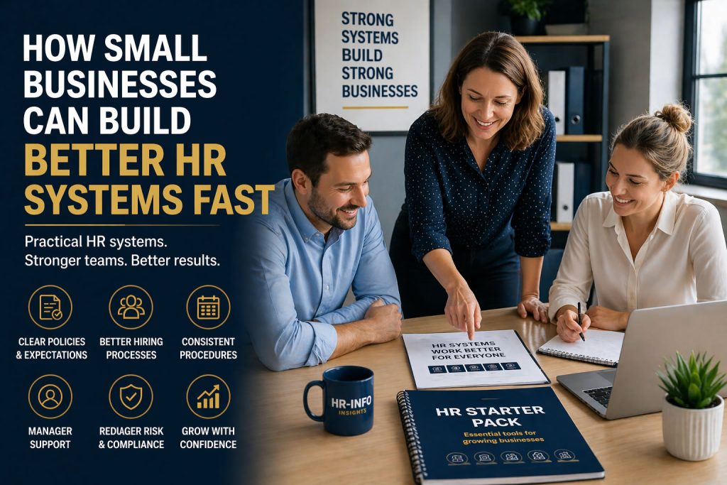 Learn how small Australian businesses can build practical HR systems quickly to improve compliance, save time and support growth in 2026.